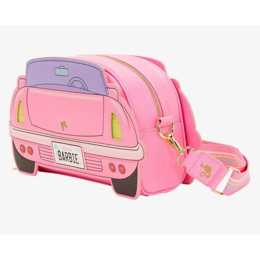 NEW Loungefly Barbie Pink Car With Bag Charm Light-Up Crossbody Bag‎